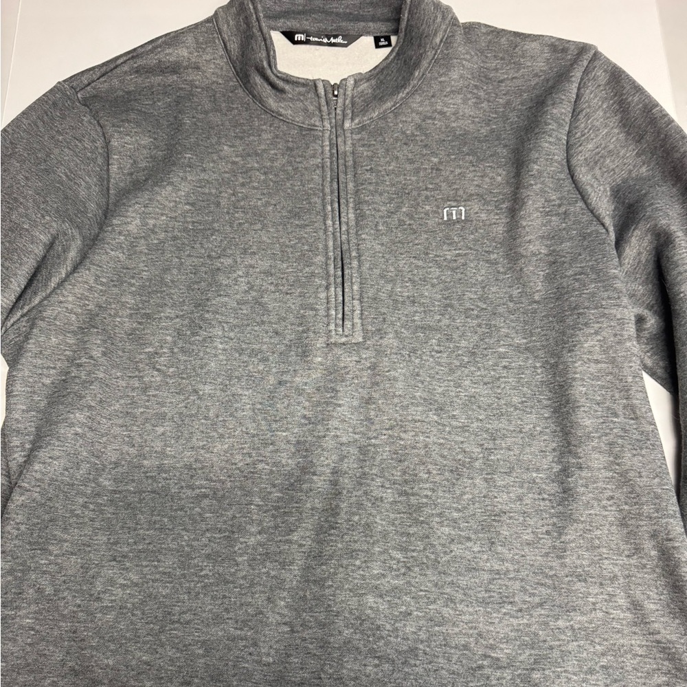 Travis Matthew Gray Quarter-Zip Sweater